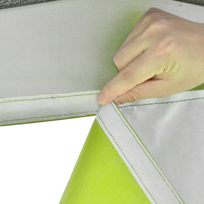 10x10ft EZ Canopy Gazebo Silver Coated Side Wall With Windows & Door/Green Glow