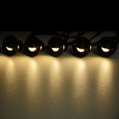 10pcs Warm White LED Deck Lights Set with Transformer & Wire
