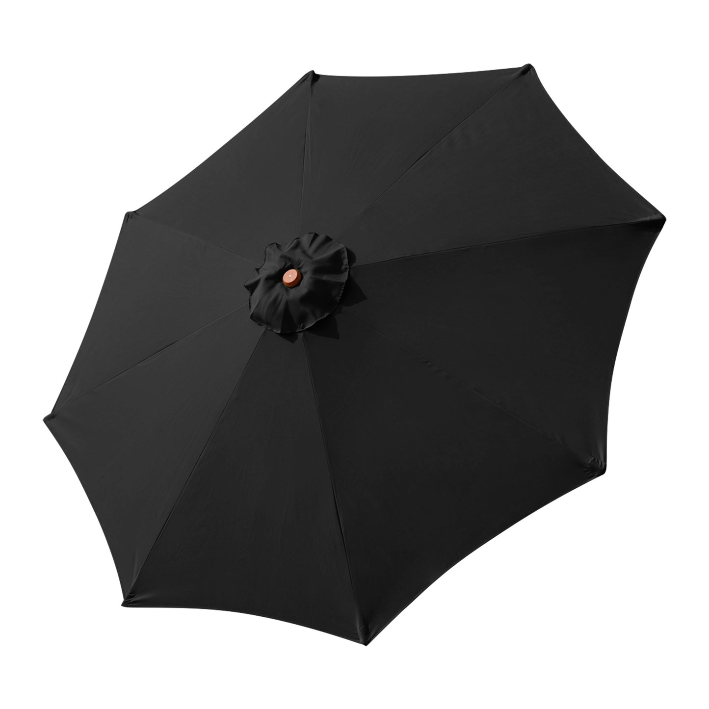 9 Ft Wooden Umbrella Black