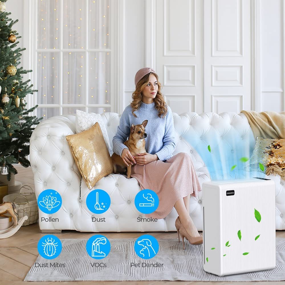 Air Purifier for Home Large Room up to 969ft², H13 HEPA Air Filter for Pets Hair Dander Smoke Pollen Dust, Ozone Free, Portable Air Purifiers for Bedroom Office Living Room