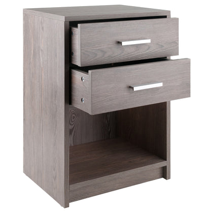 Molina Accent Table; Nightstand; Ash Gray